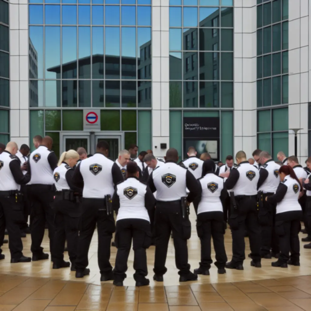 KAAKYIRE LTD security team being briefed and deployed on-site for client protection